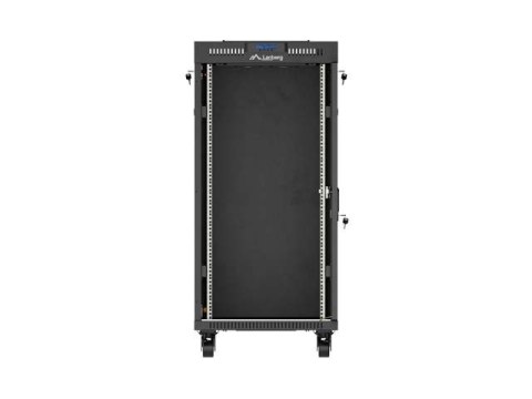 LANBERG SZAFA INSTALACYJNA RACK STOJĄCA 19" 24U 600X800 CZARNA DRZWI PRZESZKLONE LCD (FLAT PACK) V2