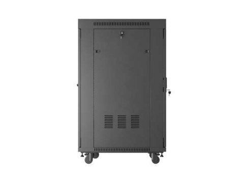 LANBERG SZAFA INSTALACYJNA RACK STOJĄCA 19" 24U 600X800 CZARNA DRZWI PRZESZKLONE LCD (FLAT PACK) V2