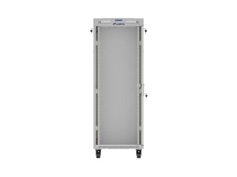 LANBERG SZAFA INSTALACYJNA RACK STOJĄCA 19" 32U 600X600 SZARA DRZWI PRZESZKLONE LCD (FLAT PACK) V2