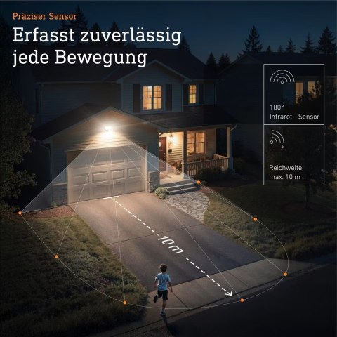 Naświetlacz z czujnikiem Steinel XLED Protect PIR 15,1W 3000K 1642lm IP54 IK03 230V biały / tworzywo sztuczne