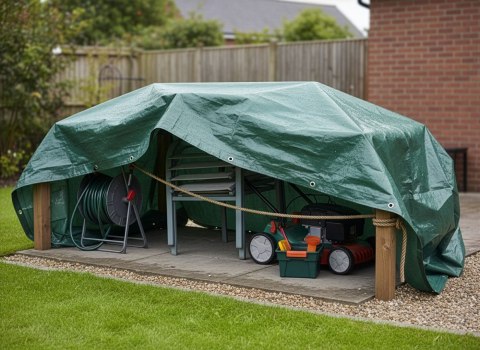 Plandeka 3x5m GRENTO zielona 120GSM