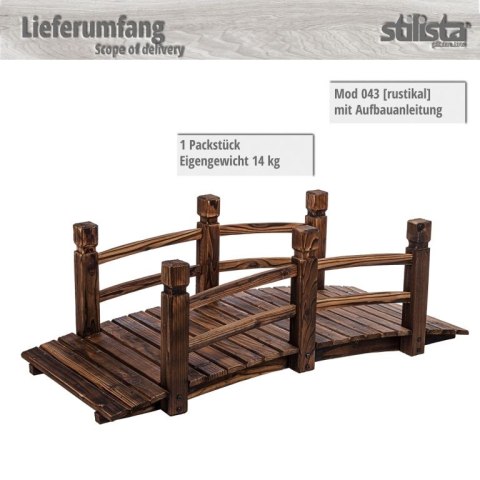 Drewniana kładka mostek ogrodowy 150 cm