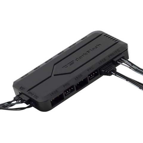 Kontroler wentylatorów DARKFLASH RC2 ARGB/PWM (czarny)