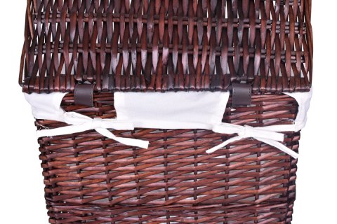 Kosz wiklinowy 48x36x66 cm - 114L - brązowy