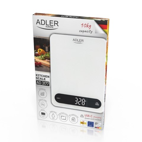 Waga kuchenna ADLER AD 3177wb biało-czarna