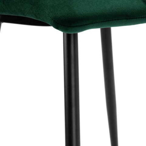 Krzesło welurowe DENVER VELVET ciemnozielone