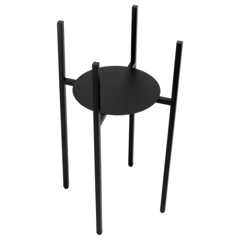 Kwietnik metalowy loftowy czarny TORRE 60 cm