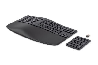 Klawiatura HP 960 Ergonomic Wireless Keyboard bezprzewodowa czarna 37E755AA