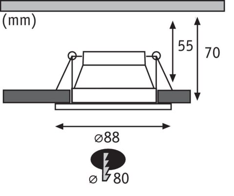 Oprawa do wbudowania COLE COIN LED 3-STEP DIM zestaw 3x6W 470lm 2700K IP44 230V Czarny/Złoty-matowy
