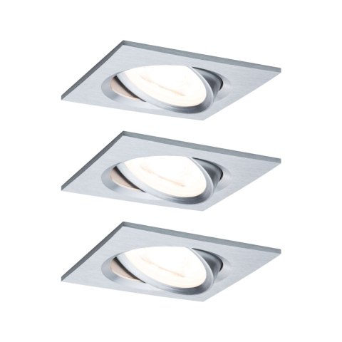 Oprawa do wbudowania NOVA LED DIM wychylna zestaw 3xGU10 6.5W 460lm 84x84mm 2700K IP23 230V chrom
