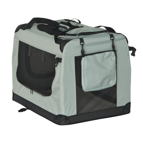 Transporter, składana torba transportowa, rozmiar XXL 90x61x65 cm , szara, REBEL ANIMALS