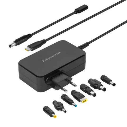Zasilacz uniwersalny Kruger&Matz 90W z funkcją Power Delivery 7 końcówek