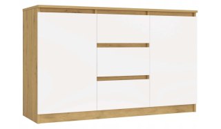 KOMODA 2 DRZWI 3 SZUFLADY ARTISAN/BIEL KOMPLET
