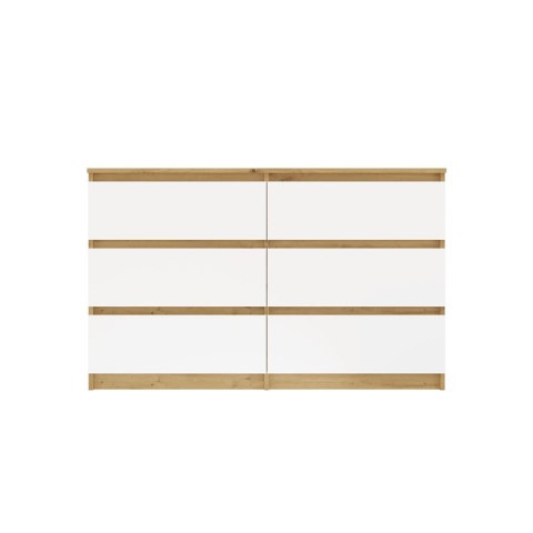 Komoda Malwa M6 120 DĄB ARTISAN BIAŁY