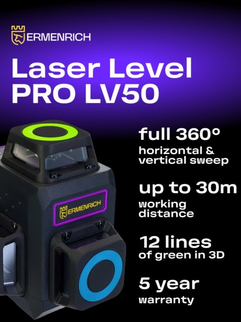 Poziomica laserowa Ermenrich PRO LV50