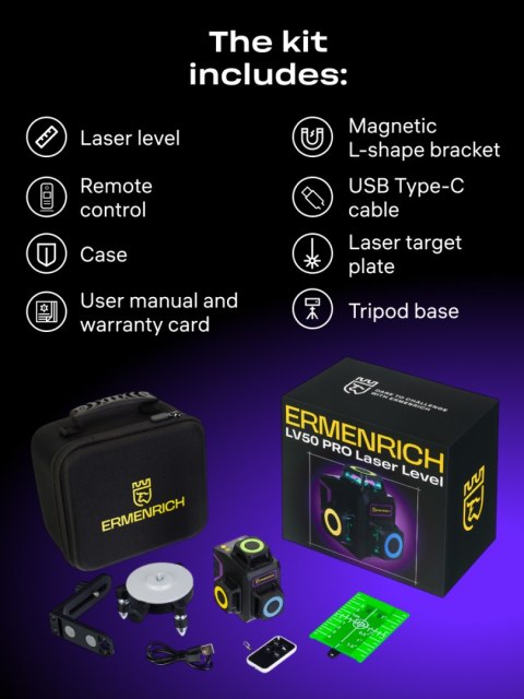 Poziomica laserowa Ermenrich PRO LV50