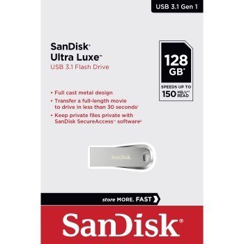Pendrive SanDisk Ultra Lux SDCZ74-128G-G46 (128GB; USB 3.0; kolor srebrny)