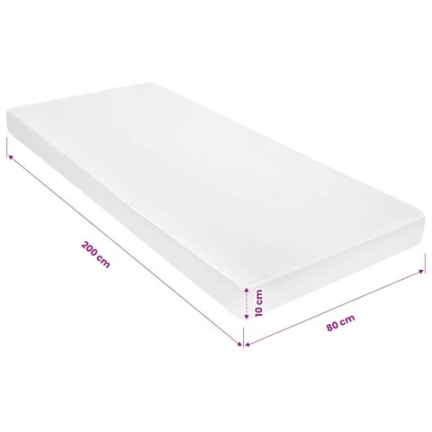 Materac, 80x200 cm, 7 stref, pianka PU, 10 cm, H2 H3