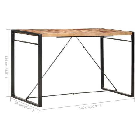 Stolik barowy, 180x90x110 cm, lite drewno akacjowe