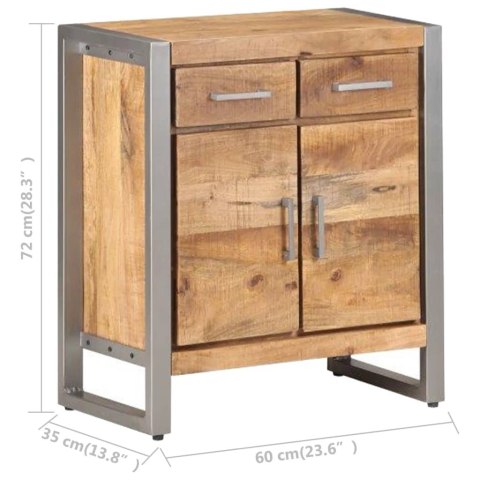 Szafka, 60x35x72 cm, surowe drewno mango