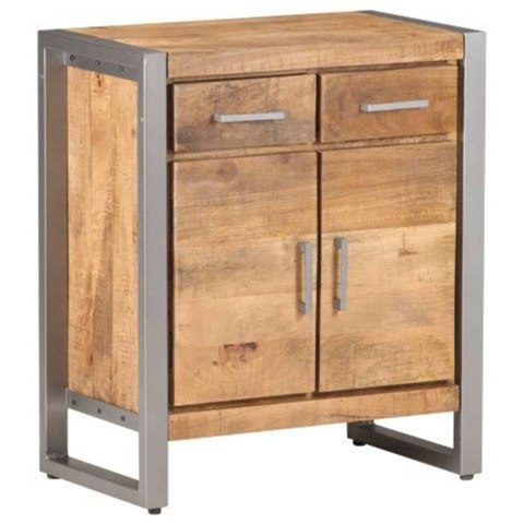 Szafka, 60x35x72 cm, surowe drewno mango