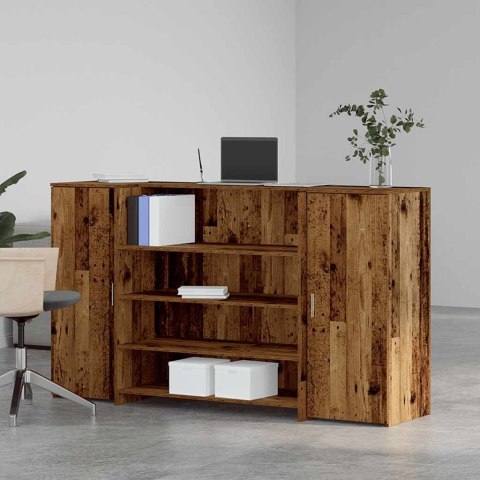 Biurko recepcyjne Stare drewno 180x50x103,5 cm Drewno klejone