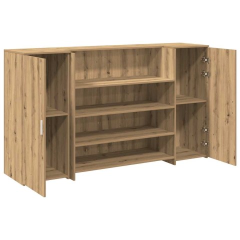 Biurko recepcyjne dąb artisan 180x50x103,5 cm Drewno klejone