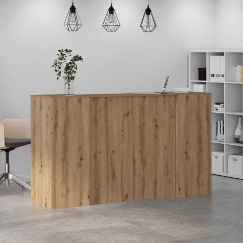 Biurko recepcyjne dąb artisan 180x50x103,5 cm Drewno klejone