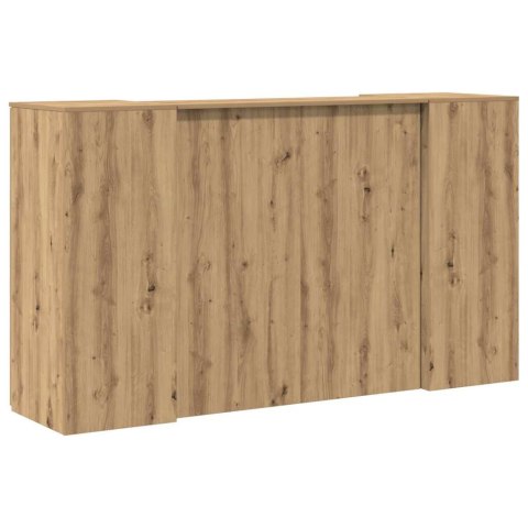 Biurko recepcyjne dąb artisan 180x50x103,5 cm Drewno klejone