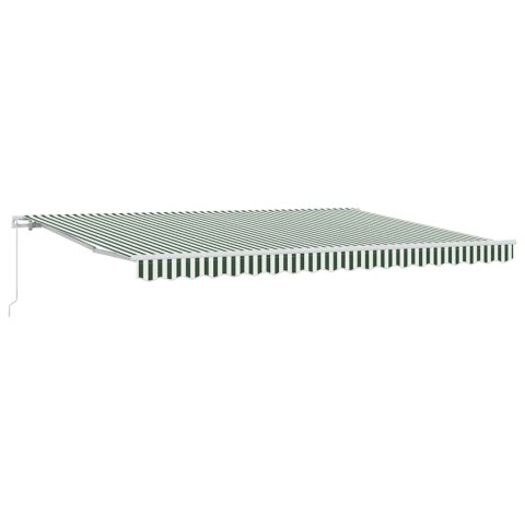 Markiza Zielony i Biały 450 x 300 x 165 cm Poliester i Metal
