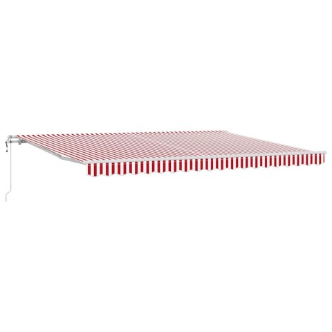 Elektryczna Rozkładana Markiza Czerwony i Biały 450 × 350 cm