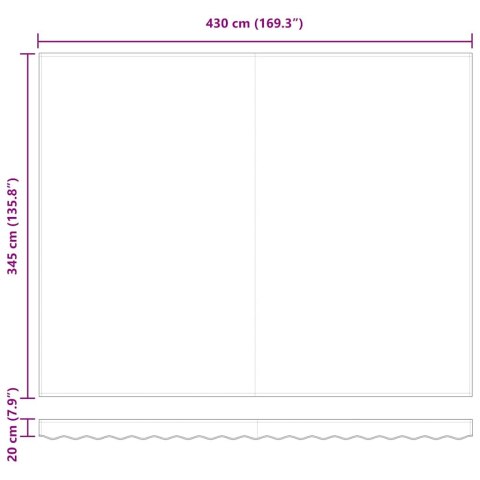 Elektryczna Rozkładana Markiza Czerwony i Biały 450 × 350 cm