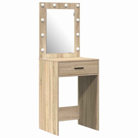 Toaletka z szufladą 3 pcs Brązowy Materiał drewnopochodny