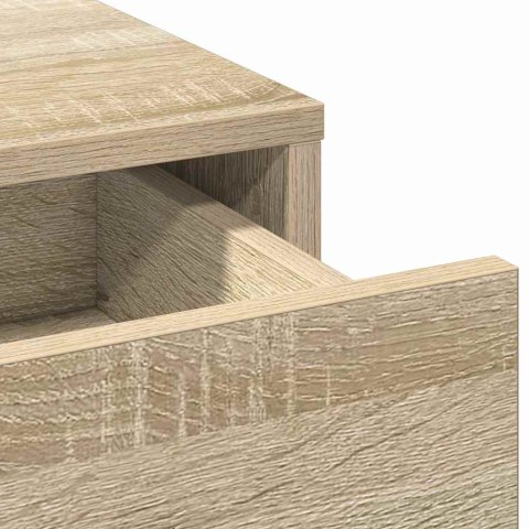Toaletka z szufladą 3 pcs Brązowy Materiał drewnopochodny
