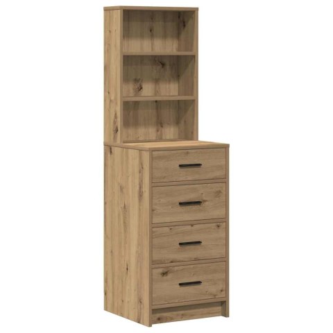 Toaletka z szufladą 3 pcs Brązowy Materiał drewnopochodny