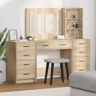 Toaletka z szufladą 3 pcs Dąb Sonoma Materiał drewnopochodny