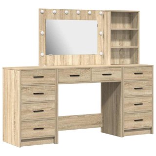 Toaletka z szufladą 3 pcs Dąb Sonoma Materiał drewnopochodny