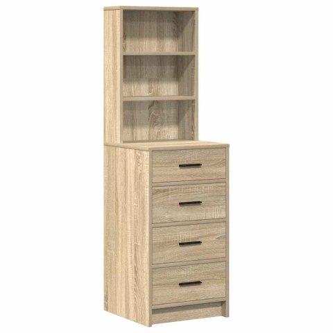 Toaletka z szufladą 3 pcs Dąb Sonoma Materiał drewnopochodny
