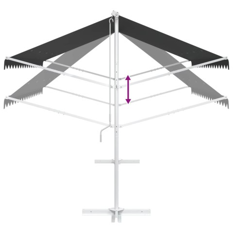 Markiza wolnostojąca antracytowy 4 × 3 m Poliester