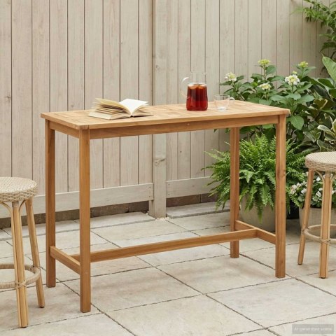 Stół barowy naturalny 150 x 75 x 105 cm Lite drewno teakowe