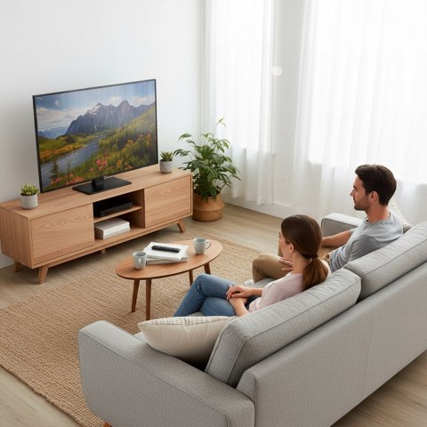 MACLEAN UNIWERSALNY STOJAK DO TV, NA SZAFKĘ RTV, PODSTAWKA, MAX. 40KG, MAX. VESA 400X400, REGULACJA WYSOKOŚCI I KĄTA MC-1240