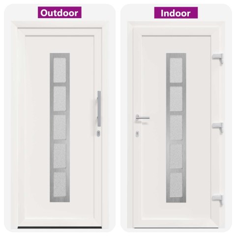 Drzwi Frontowe Biały 98 x 200 cm PVC