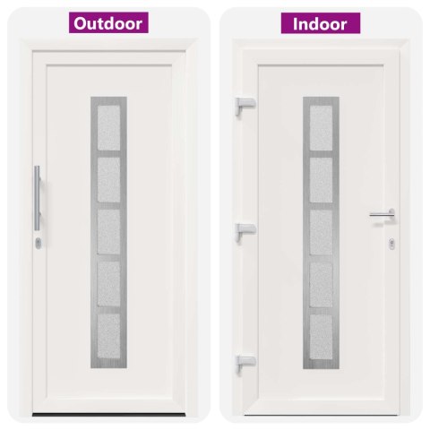 Drzwi Frontowe Biały 98 x 208 cm PVC