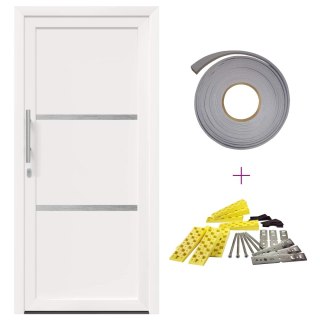 Drzwi Frontowe Biały 98 x 208 cm PVC
