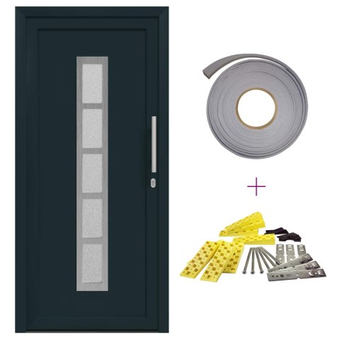 Drzwi Frontowe antracytowy 108 x 208 cm PVC