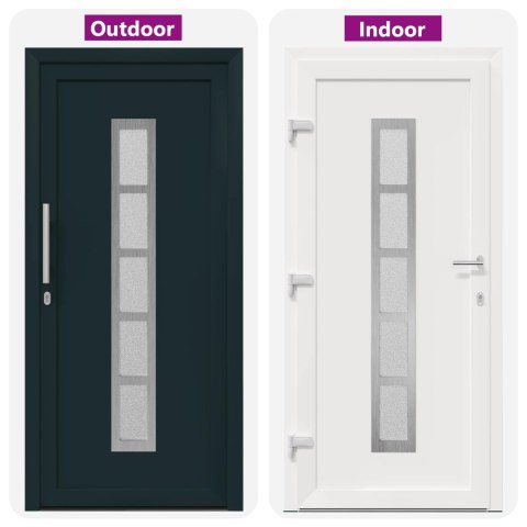 Drzwi Frontowe antracytowy 98 x 208 cm PVC