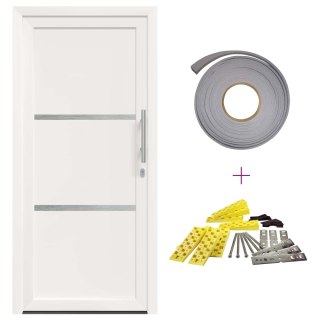 Drzwi Frontowe Biały 108 x 208 cm PVC