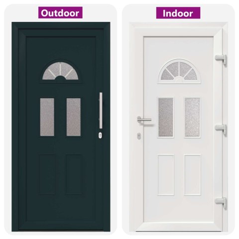 Drzwi Frontowe antracytowy 110 x 210 cm PVC