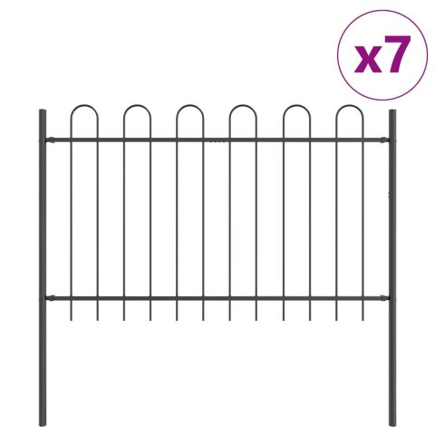 Ogrodzenie Ogrodowe 7 pcs Szary 11,9 x 1,2 m