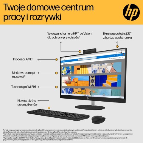 HP 27-cr0232nw AIO Ryzen 5 7520U 27.0"FHD IPS AG 300nits 16GB DDR5 SSD512 Radeon 610M LAN Win11 2Y Shell White
